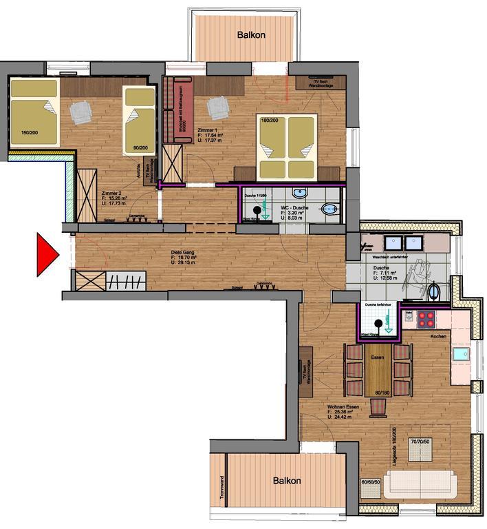 Appartements Rofan Maurach  Værelse billede